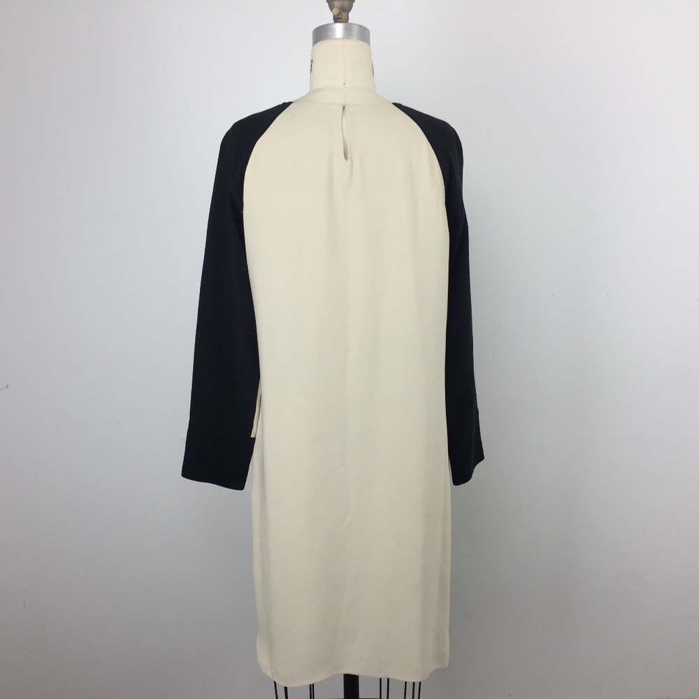 Derek Lam Dress Sz US 10 Shift Black White Silk - Picture 3 of 8